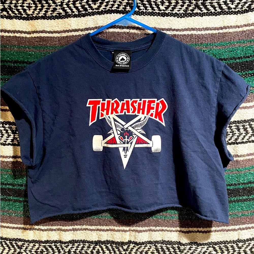 Thrasher skategoat crop top shirt MEDIUM